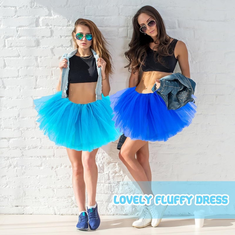 Fynnsure Tutu Skirts for Women 5 Layered Tutu 80s Outfit Adult Halloween Costume Women Tulle Skirt Puffy Skirts Dance Skirt - Image 5
